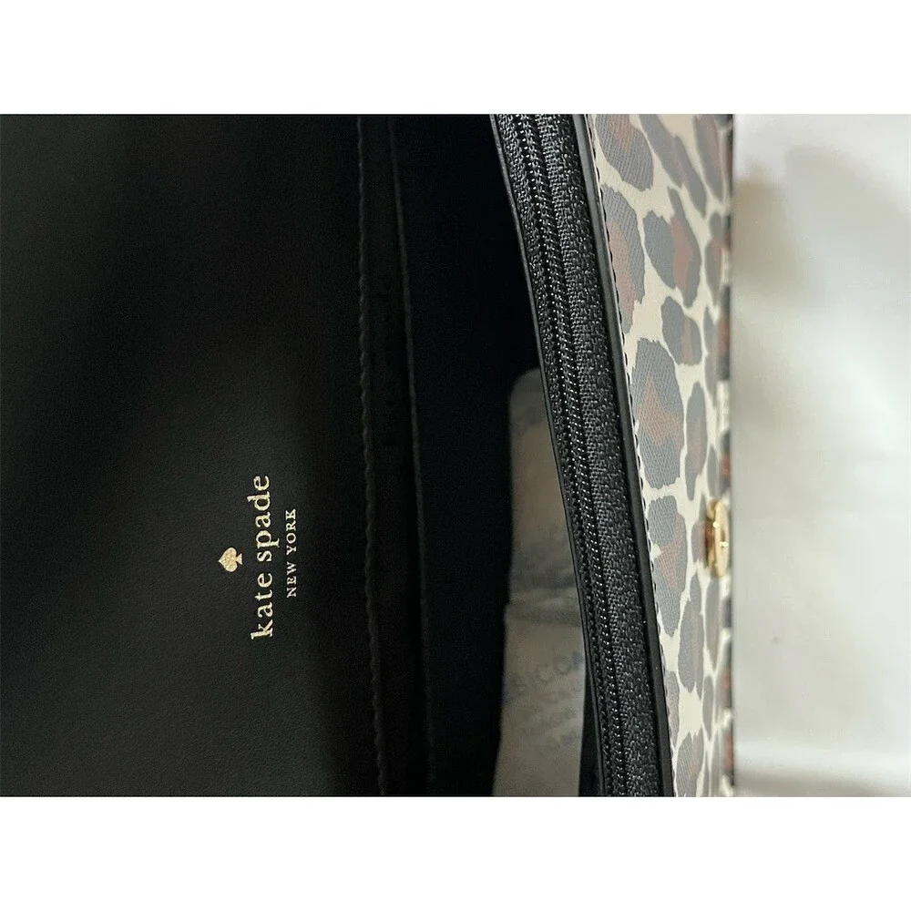 SOLD 
Kate Spade New York Madison Small Flap Crossbody Bag Black Leopard Print - Picture 8 of 10